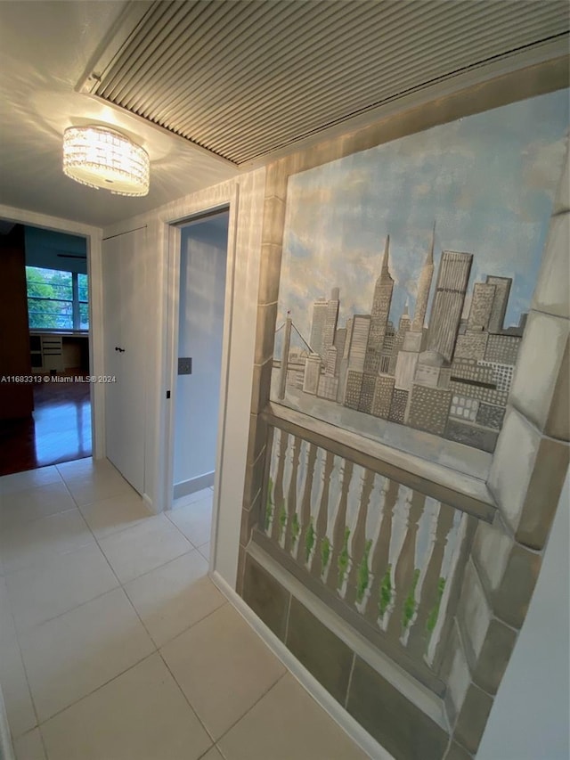 corridor featuring tile patterned floors