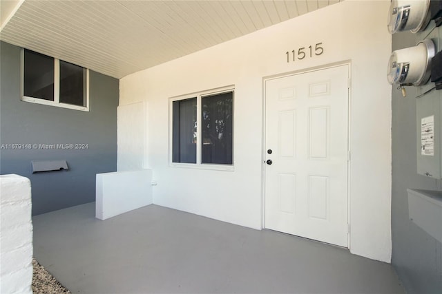 view of doorway to property