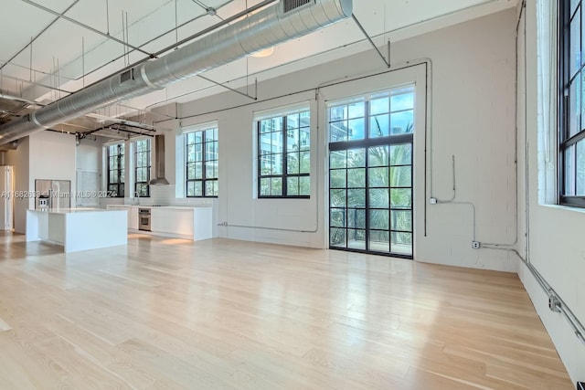 empty room featuring light hardwood / wood-style floors