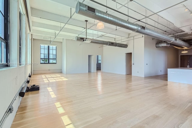 empty room featuring light hardwood / wood-style flooring