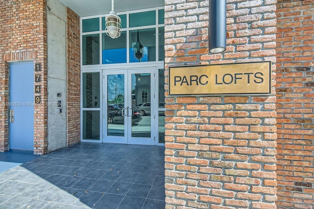 entrance to property with french doors