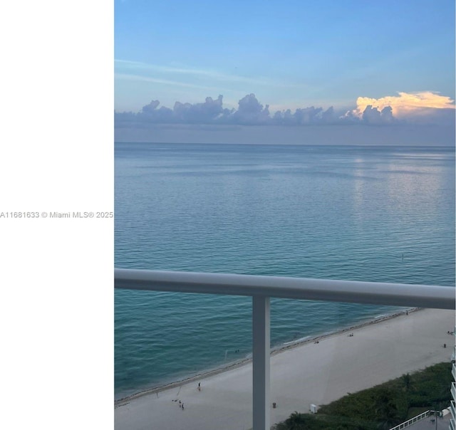 property view of water with a view of the beach