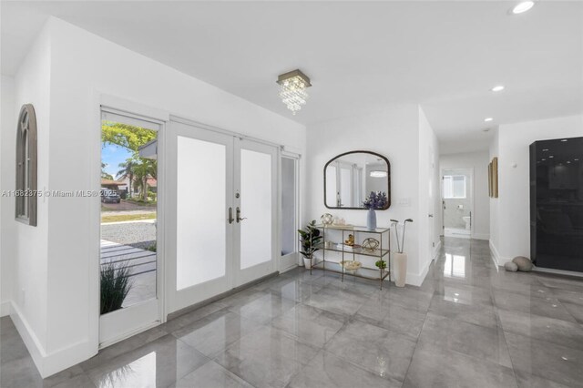 interior space featuring french doors