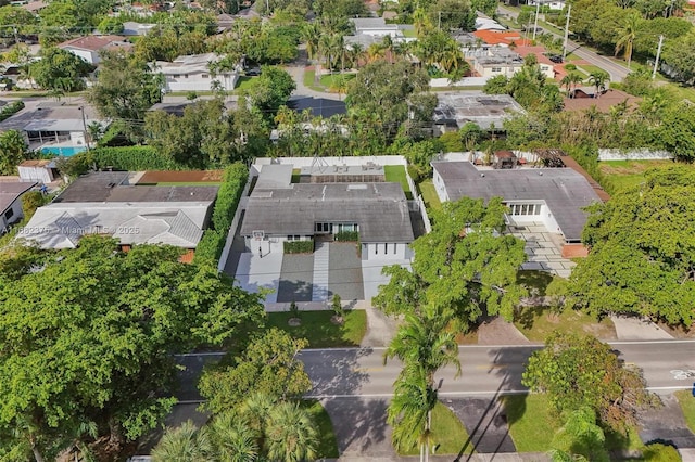 drone / aerial view with a residential view