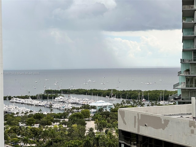 view of water feature