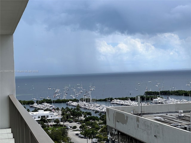 view of water feature