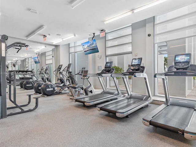 view of exercise room