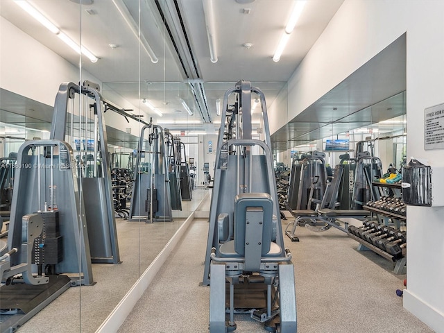 view of exercise room