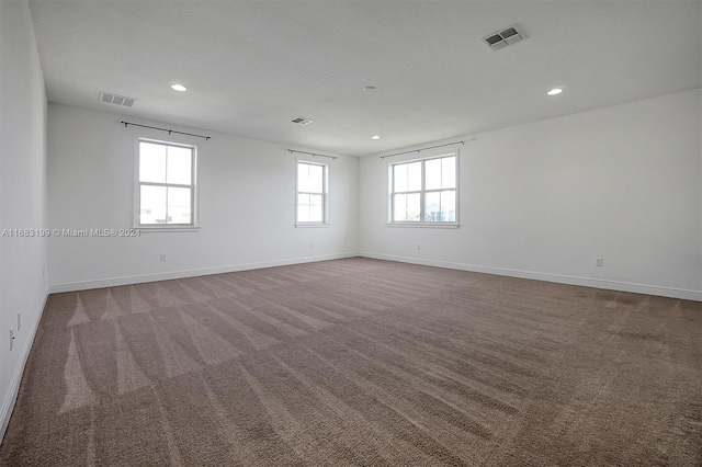 unfurnished room with carpet flooring and a healthy amount of sunlight