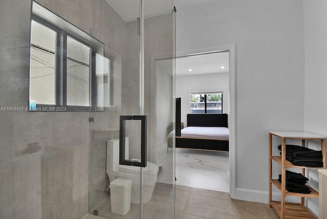 bathroom with an enclosed shower