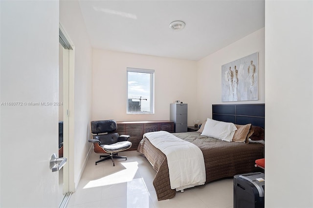 view of tiled bedroom