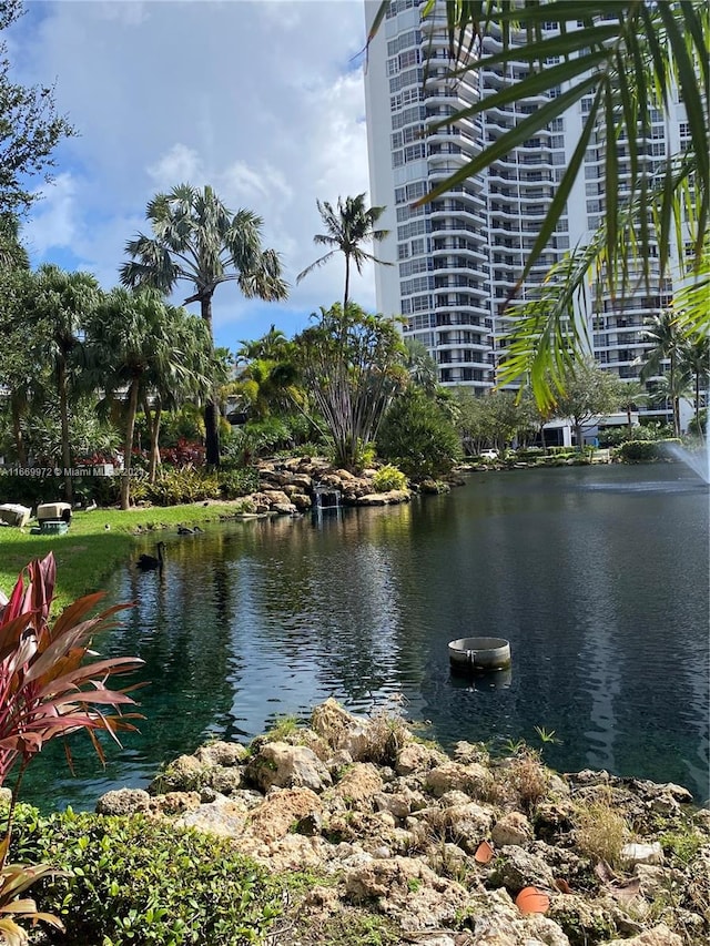 view of water feature