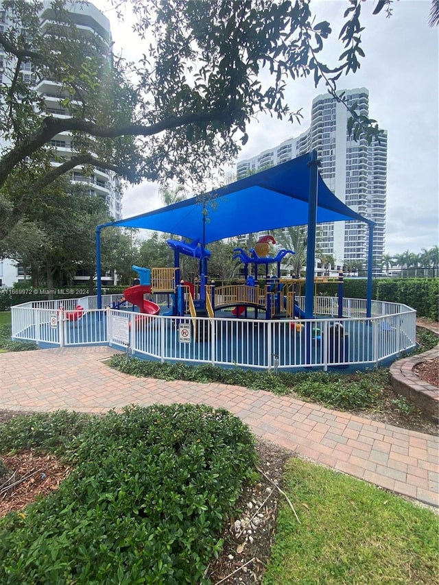 view of play area