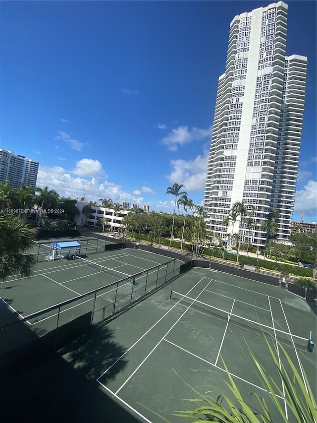 view of tennis court