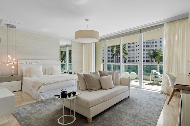 bedroom featuring multiple windows