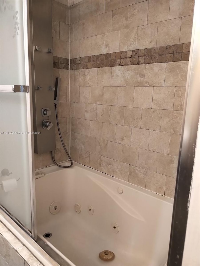 bathroom featuring plus walk in shower