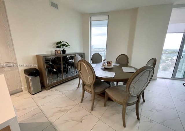 view of dining area