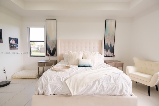 view of tiled bedroom