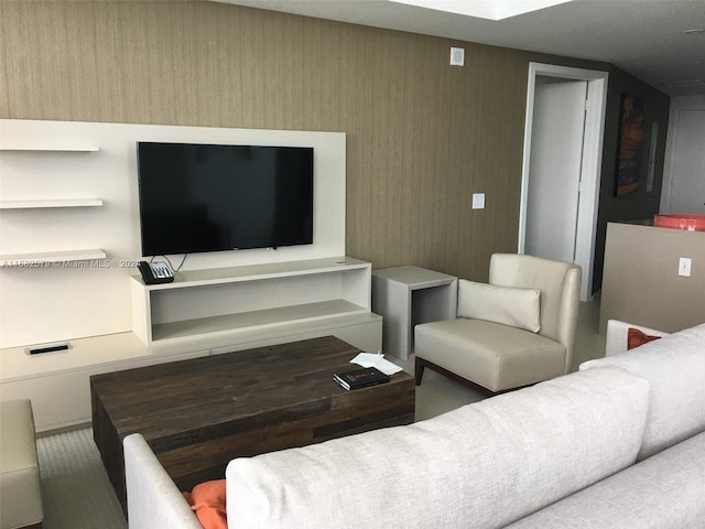 living room featuring wood-type flooring