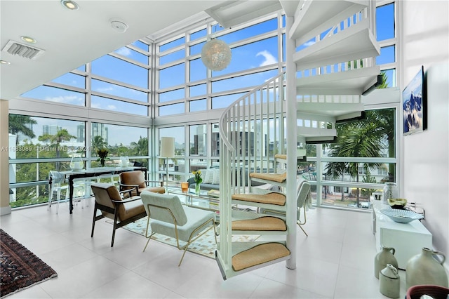 sunroom featuring a wealth of natural light