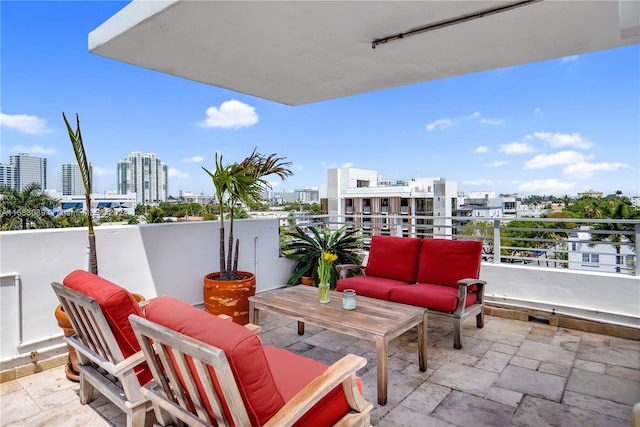 view of patio / terrace featuring a balcony