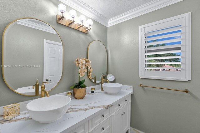 2440 SW 105th Ter, Davie, FL 33324 - full bathroom with crown molding and double vanity