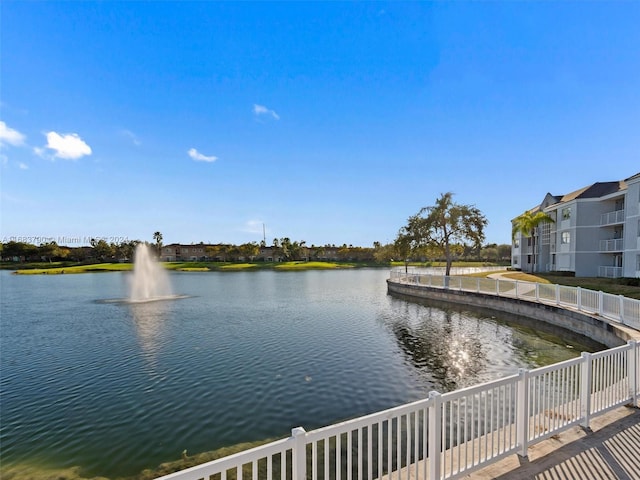 view of water feature