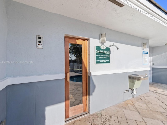 view of doorway to property