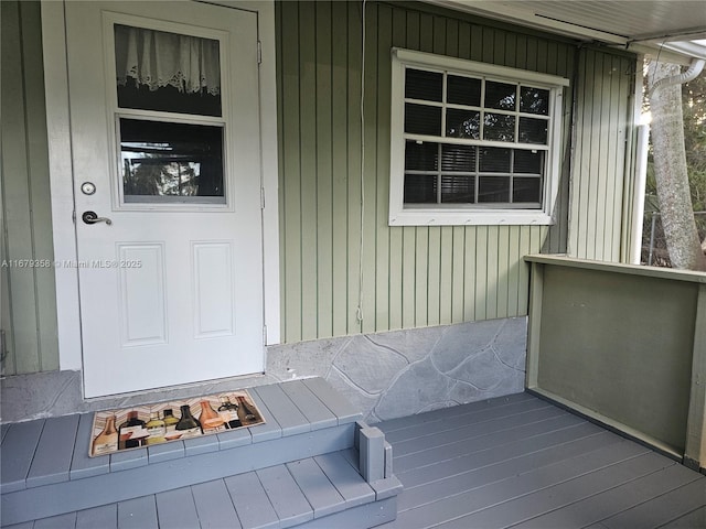 view of doorway to property