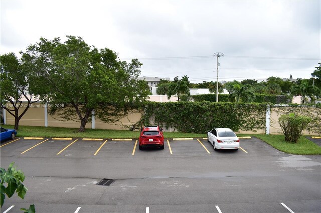 view of parking / parking lot