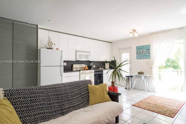 view of tiled living room