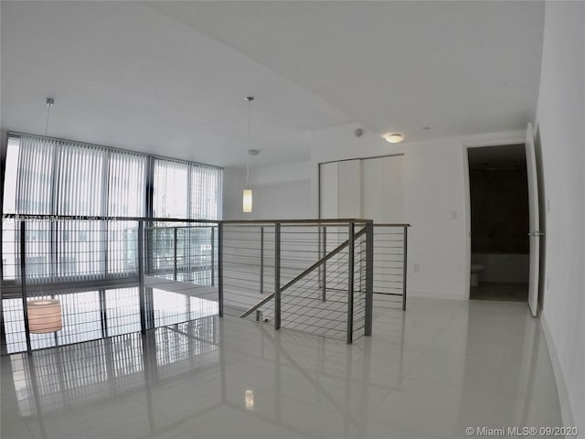 view of tiled spare room