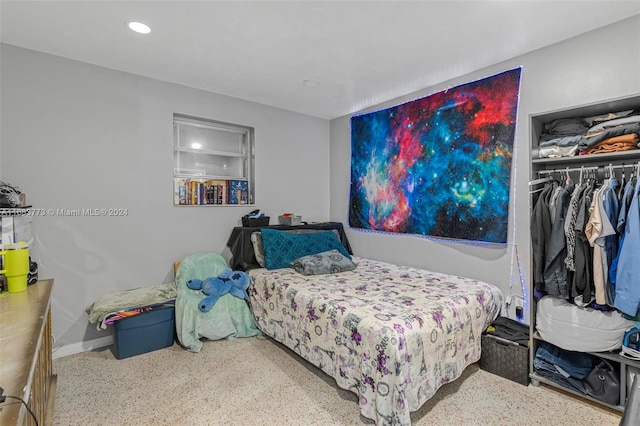 bedroom with a closet