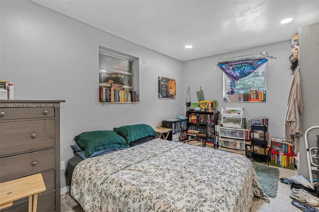 view of carpeted bedroom