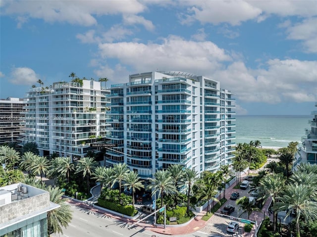 view of property with a water view