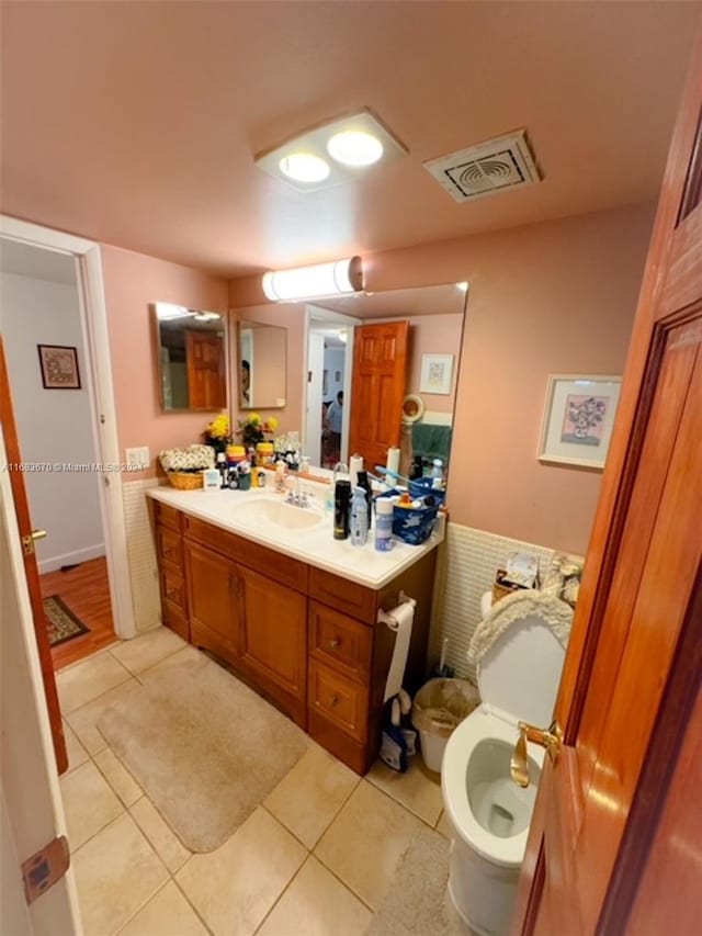 bathroom featuring vanity and tile patterned floors