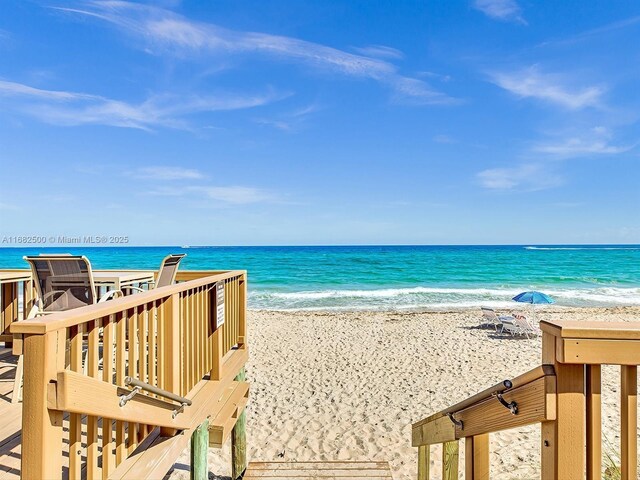 water view featuring a beach view