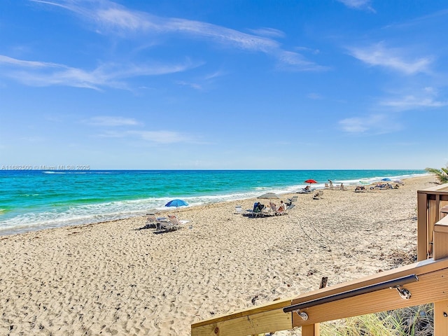 water view featuring a view of the beach