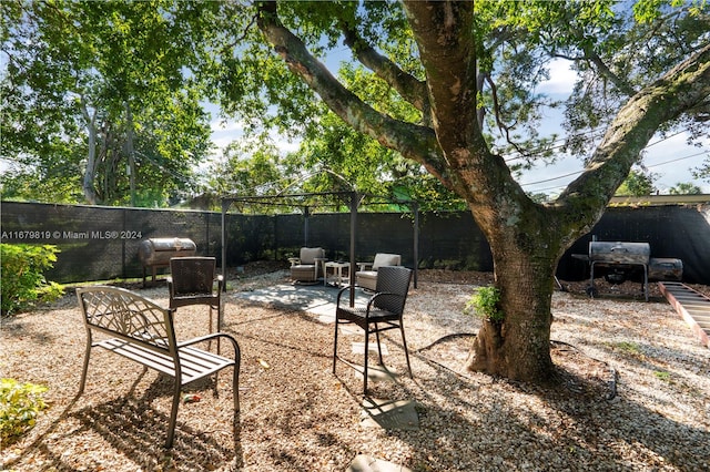 view of yard with a patio