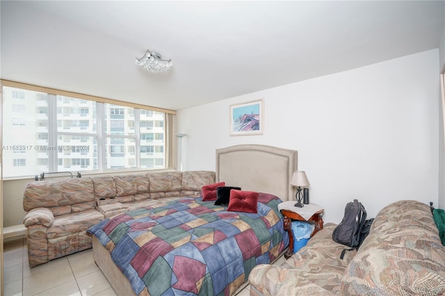 view of tiled bedroom