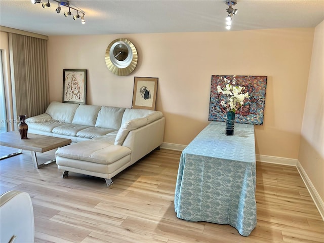 living room featuring hardwood / wood-style flooring