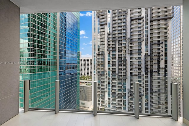 balcony featuring a view of city