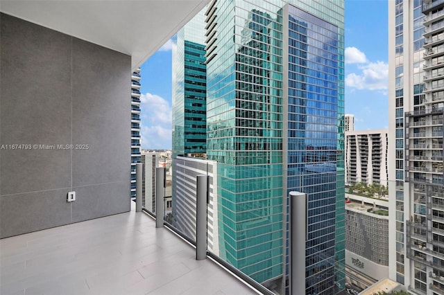 balcony featuring a view of city