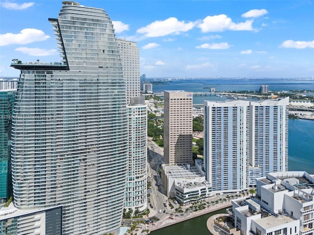 view of city featuring a water view