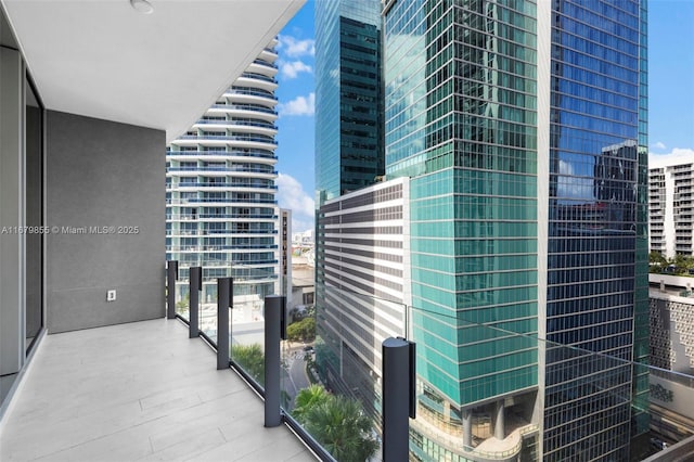 balcony featuring a view of city