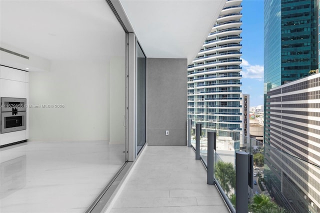 balcony with a city view