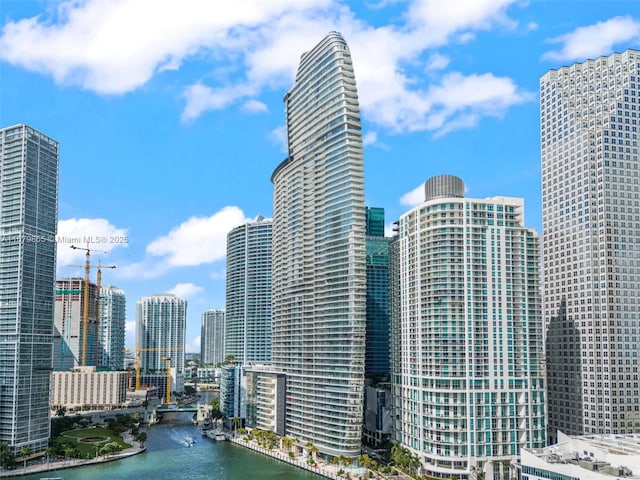 city view with a water view