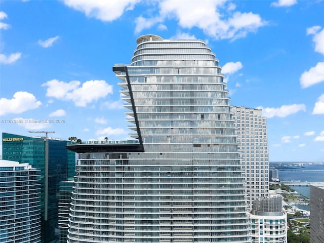 view of building exterior with a view of city