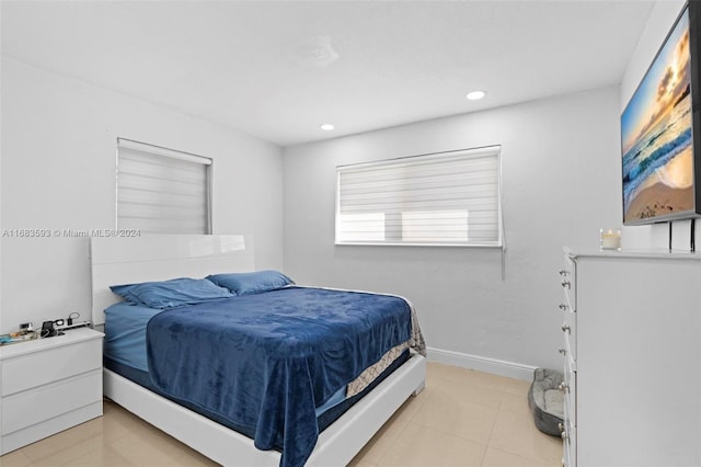 view of tiled bedroom