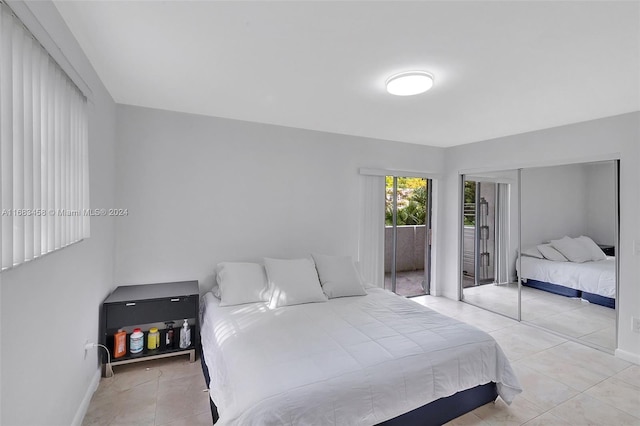 view of tiled bedroom